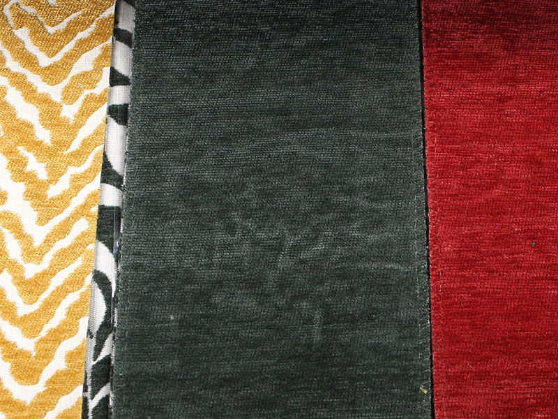 Çiçek Deseni Jakquard Şenil Perde Çekim Döşeme Kumaş MDN975